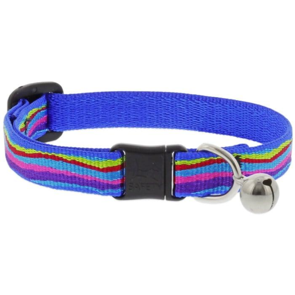 Lupine Pet Original Designs Safety Collar with Bell for Cats, Ripple Creek, 1/2-in x 8-12-in