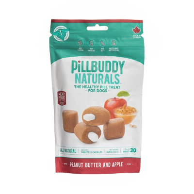 Presidio Pill Buddy Naturals Peanut Butter & Apple Pill/Capsule Dog Treats, 150-gram