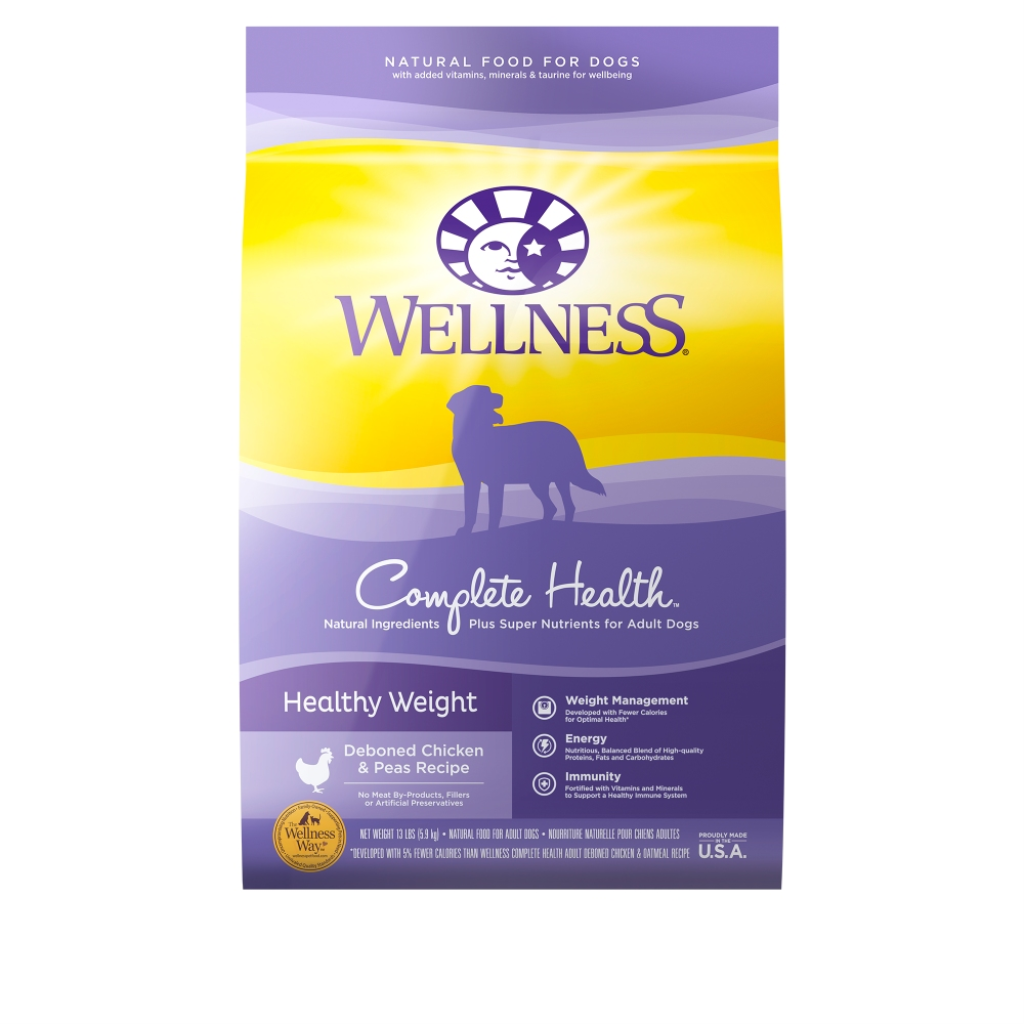 Wellness Complete Health Healthy Weight Deboned Chicken & Peas Adult Dry Dog Food, 13-lb