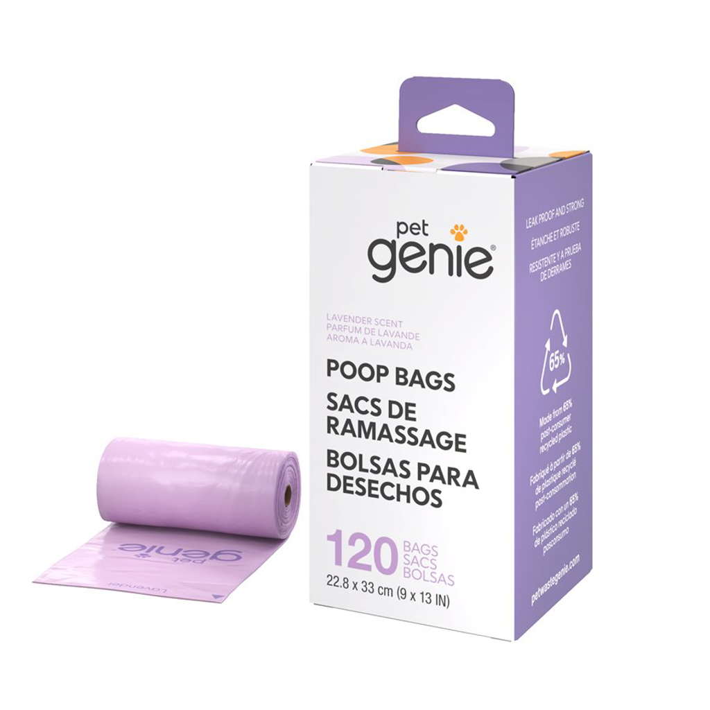 Pet Genie Dog Poop Bags - 8 Rolls (120 bags)