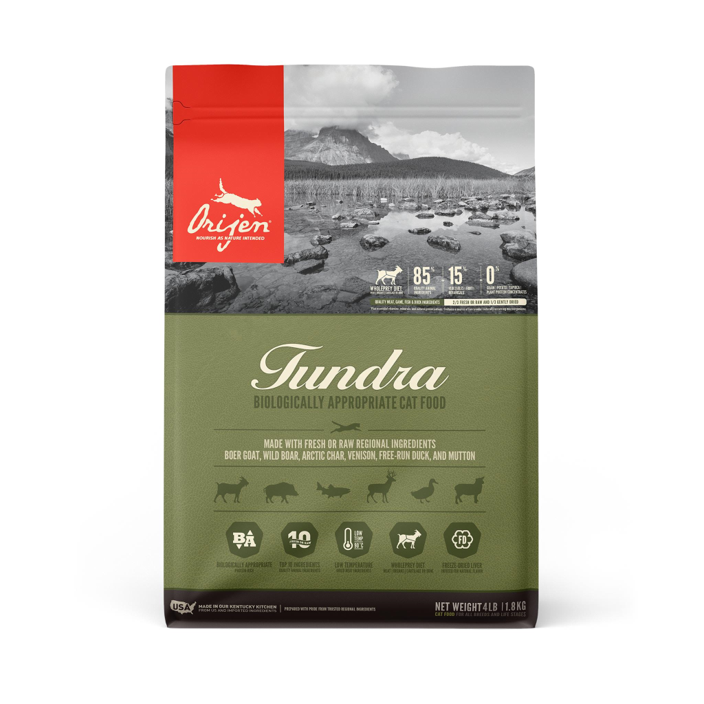 ORIJEN Tundra Grain-Free Dry Cat Food, 4-lb