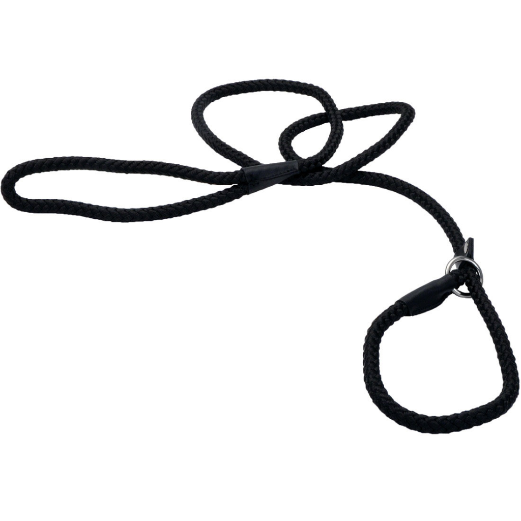 Coastal Rope Slip Dog Leash, Black, 6-ft