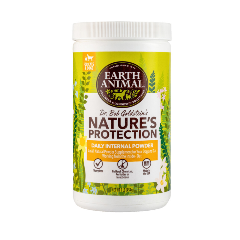Earth Animal Nature's Protection Flea & Tick Prevention Daily Internal Powder for Dogs & Cats, 16-oz