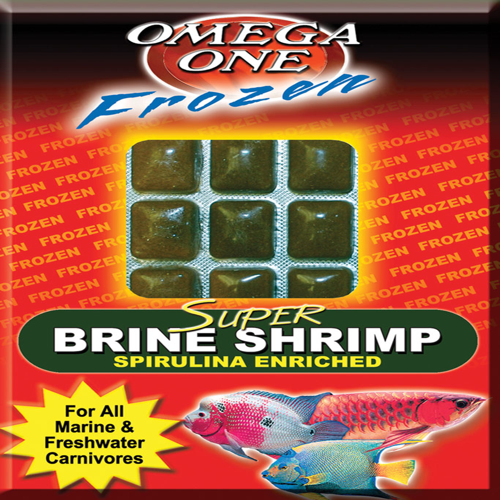 OMEGA ONE Brine Shrimp w/ Spirulina Cube Pack 3.5oz
