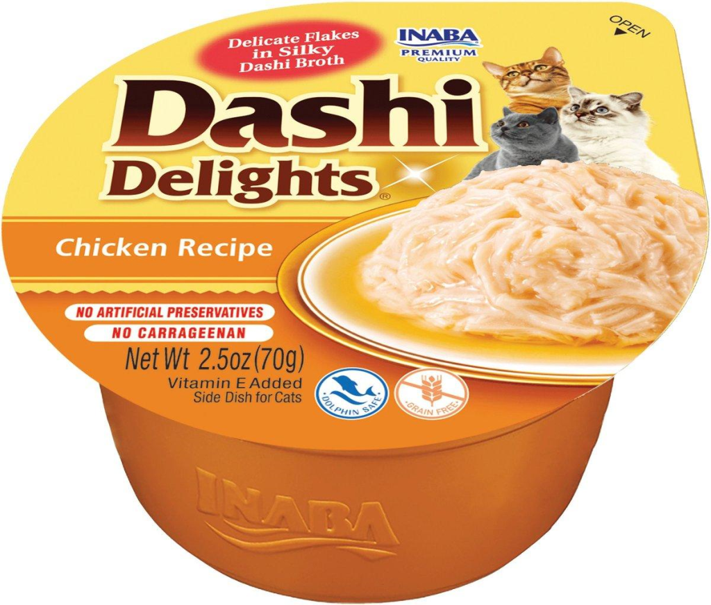Inaba Dashi Delights Chicken Cat Food Topper & Treats, 2.5-oz