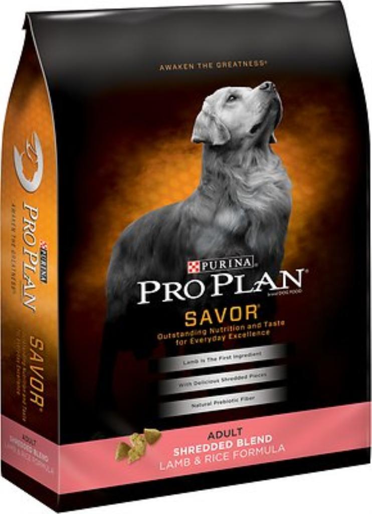 Purina Pro Plan Savor Adult Shredded Blend Lamb & Rice Formula Dry Dog Food, 35-lb