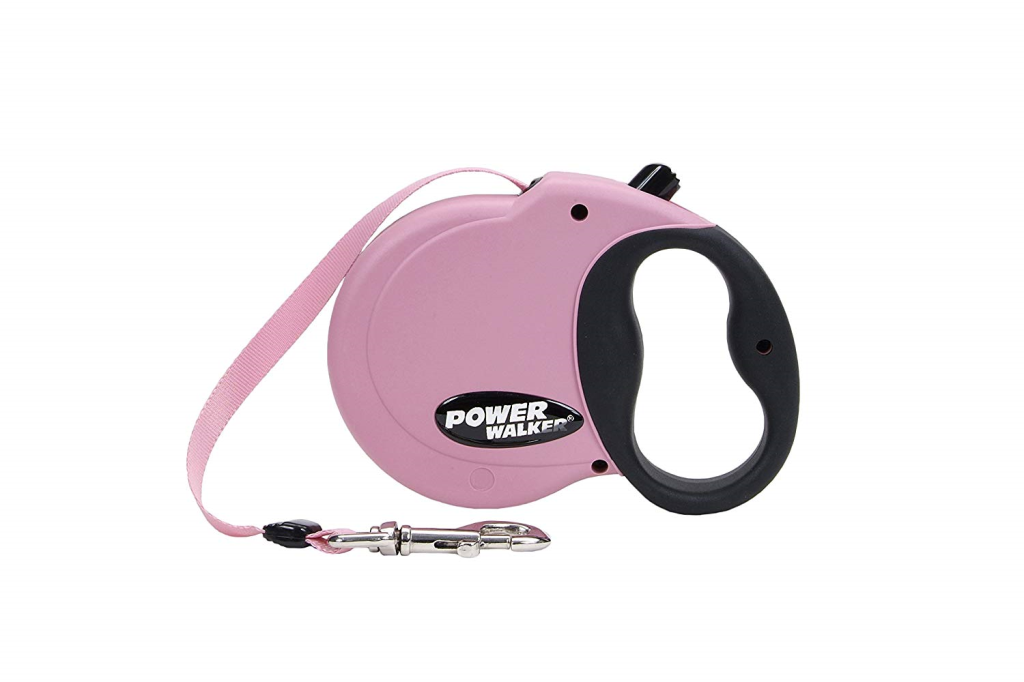 Coastal Power Walker Dog Retractable Leash, Pink, Medium (up to 64-lb)