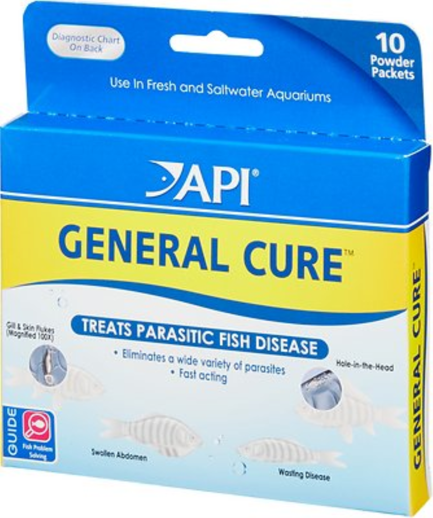 API General Cure Freshwater & Saltwater Aquarium Parasitic Fish Disease Treatment, 10 count