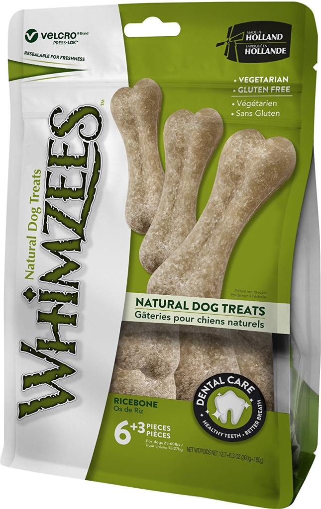 WHIMZEES Rice Bone Dental Dog Treats, 9 count
