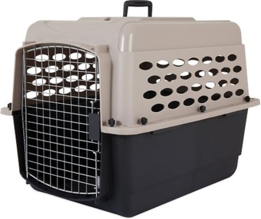 Petmate Vari Kennel Pet Carrier, Taupe/Black, 32-in