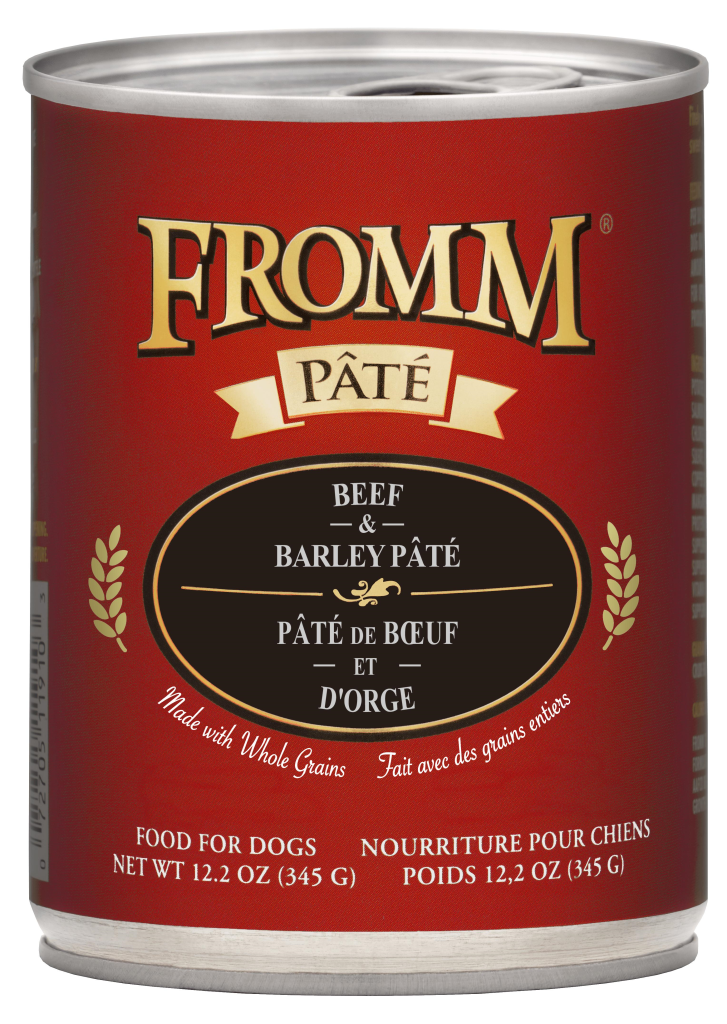Fromm Beef & Barley Pate Canned Dog Food, 12.2-oz