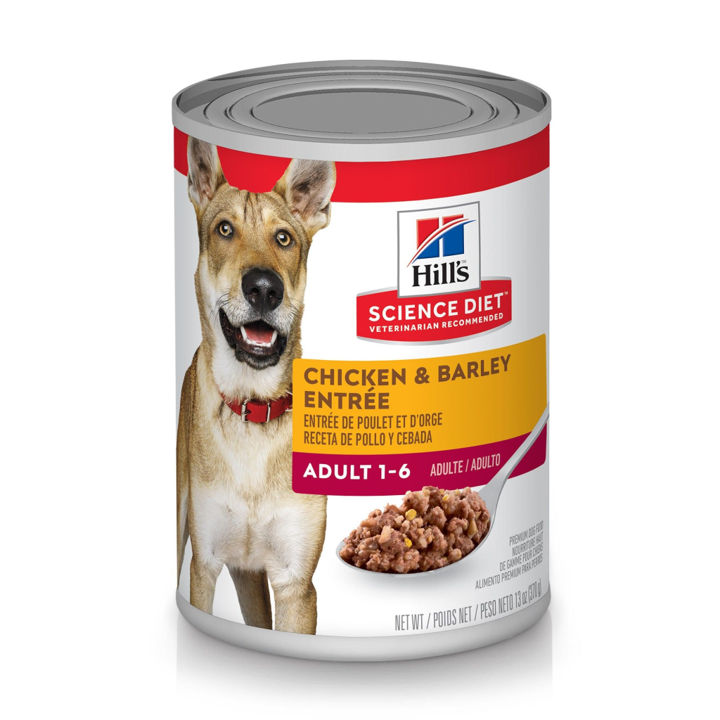 Hill's Science Diet Adult Chicken & Barley Entree Wet Dog Food, 13-oz