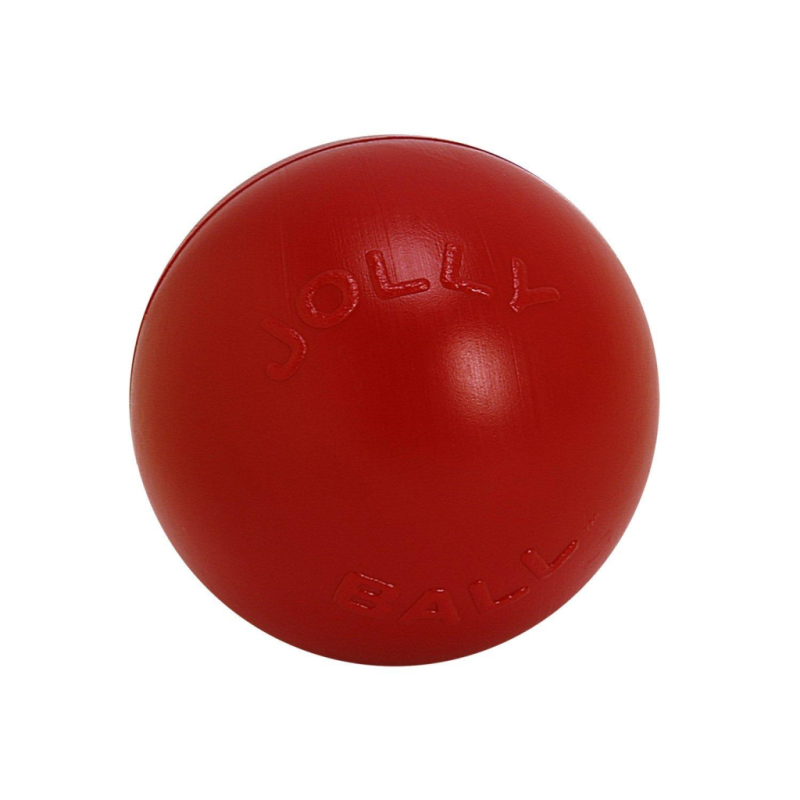 Jolly Pets Push-n-Play Dog Toy, Red, 10-in