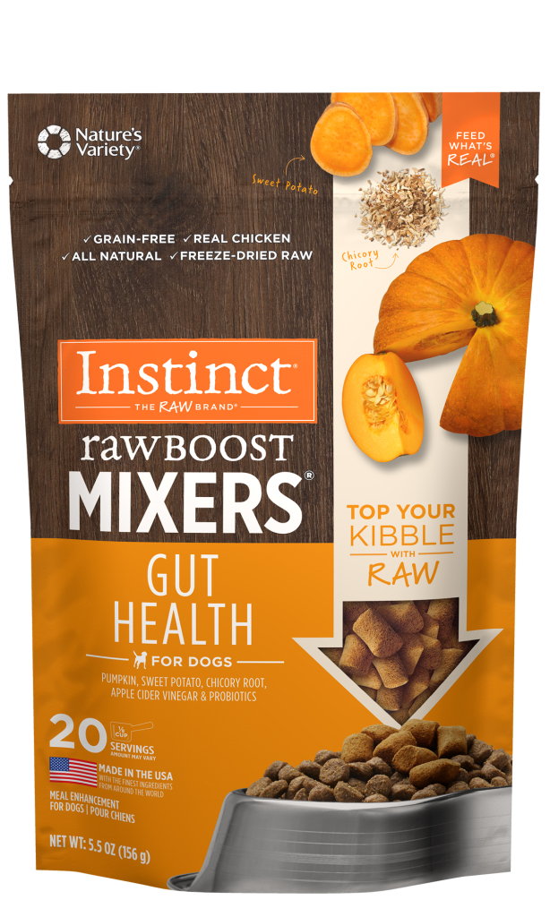 Instinct Raw Boost Mixers Gut Health Freeze-Dried Dog Food Topper, 5.5-oz