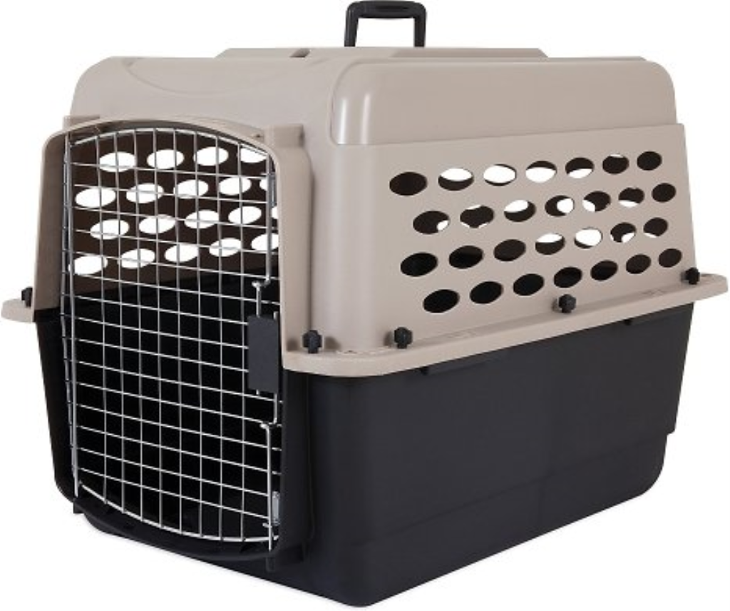 Petmate Vari Kennel Pet Carrier, Taupe/Black, 40-in