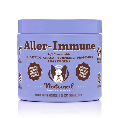 Natural Dog Company Aller-Immune Chews Dog Supplement, 90-count