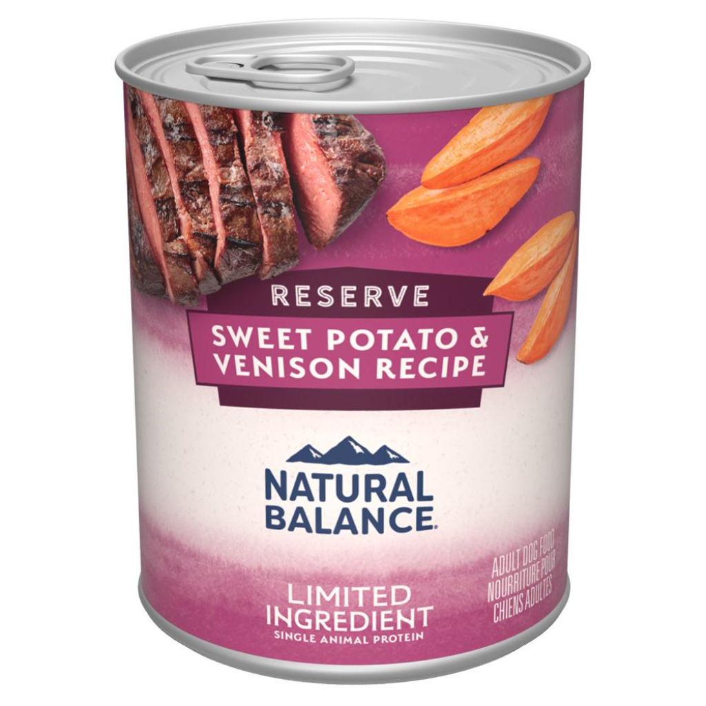 Natural Balance Limited Ingredient Reserve Sweet Potato & Venison Recipe Wet Dog Food Can, 13-oz