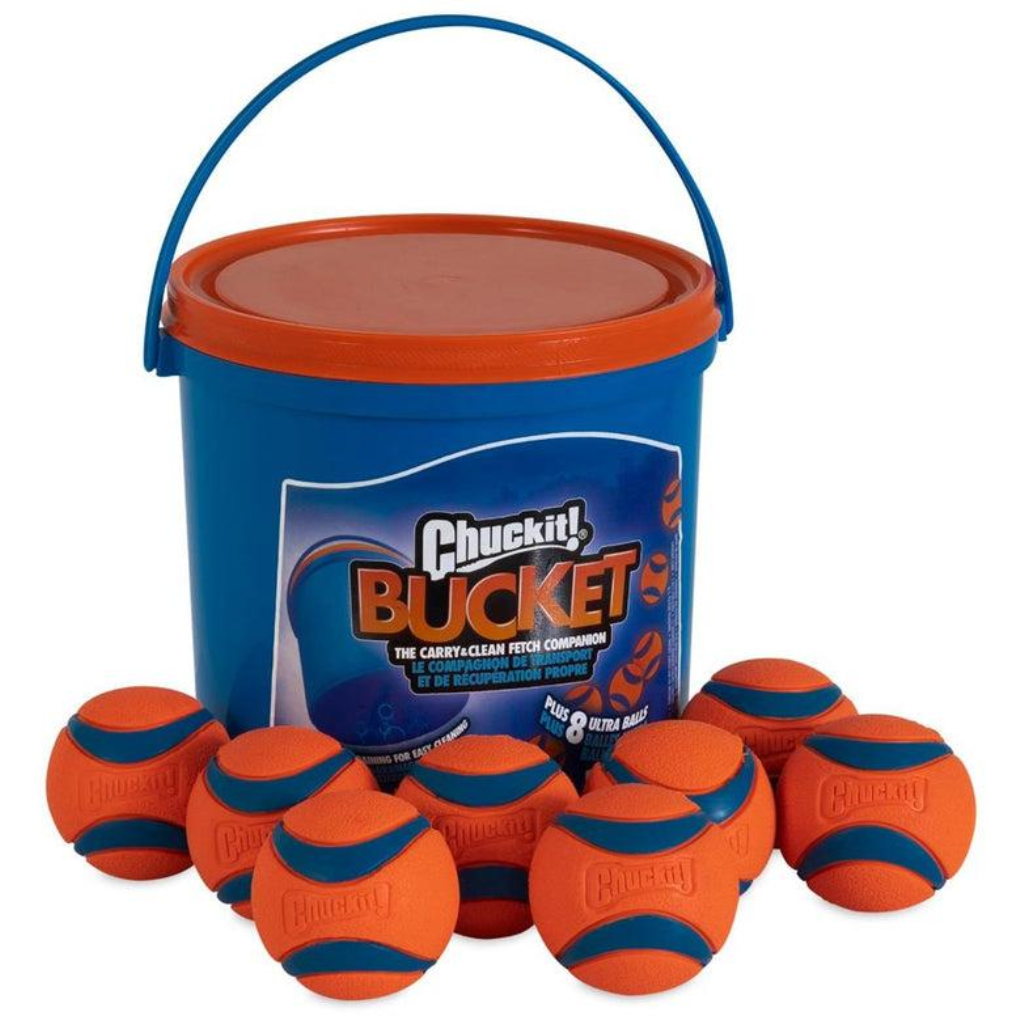 Chuckit! Bucket Ultra Balls Dog Toy, Medium, 8-pk
