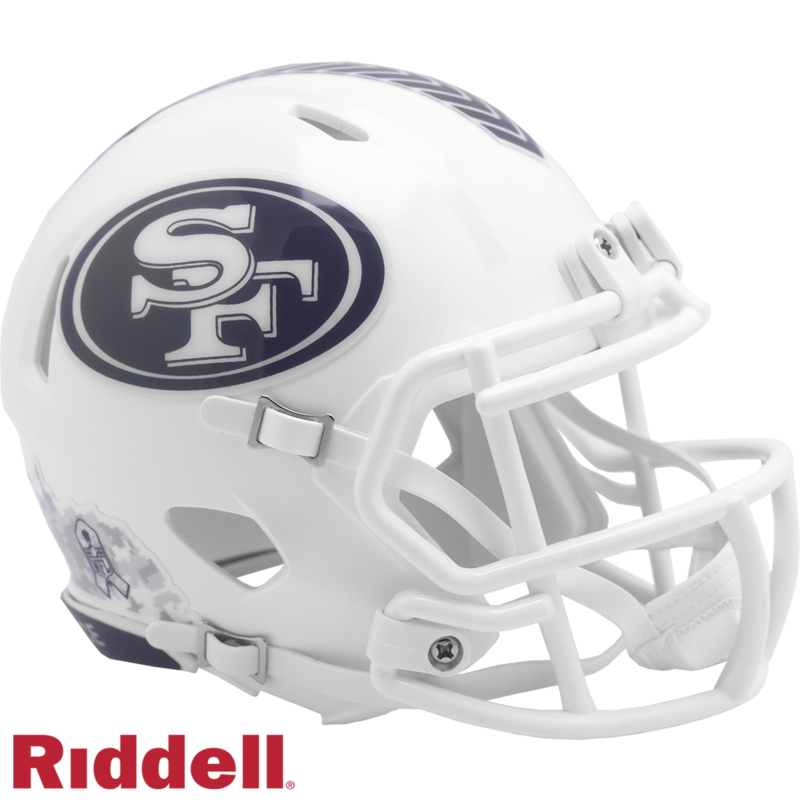 San Francisco 49ers 2024 Salute to Service Speed Mini Helmet