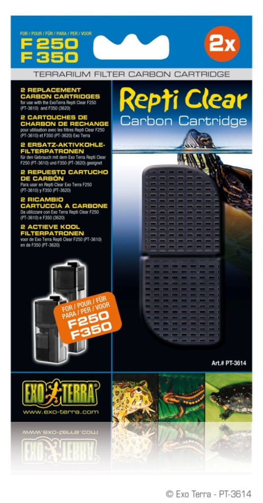 Exo Terra Repti-Clear Flo 250/350 Carbon Cartridge Terranium Filter