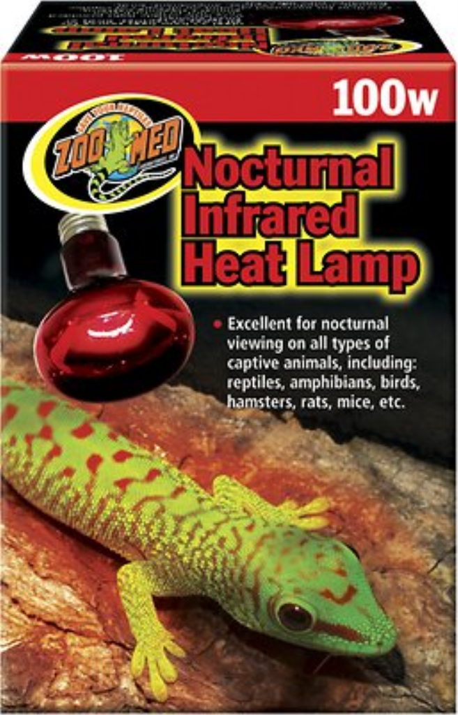 Zoo Med Nocturnal Infrared Reptile Heat Lamp, 100-Watt