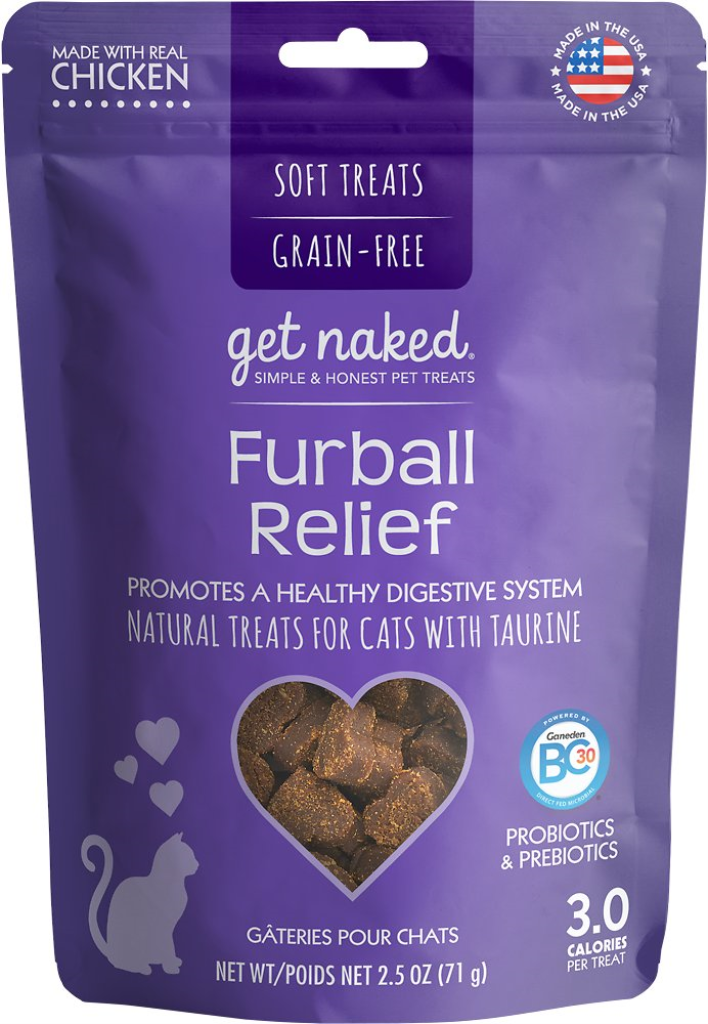 Get Naked Furball Relief Grain-Free Soft Cat Treats, 2.5-oz