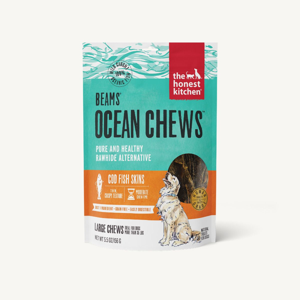 The Honest Kitchen Beams Ocean Cod Fish Skins Dog Chews, 5.5-oz