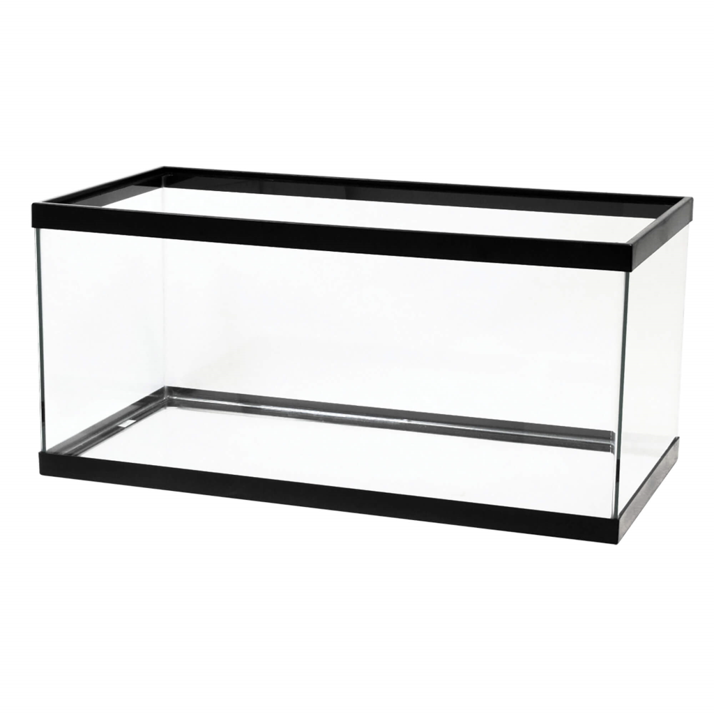 Aqueon Standard Glass Rectangle Aquarium with Black Frame, 40-gallon breeder