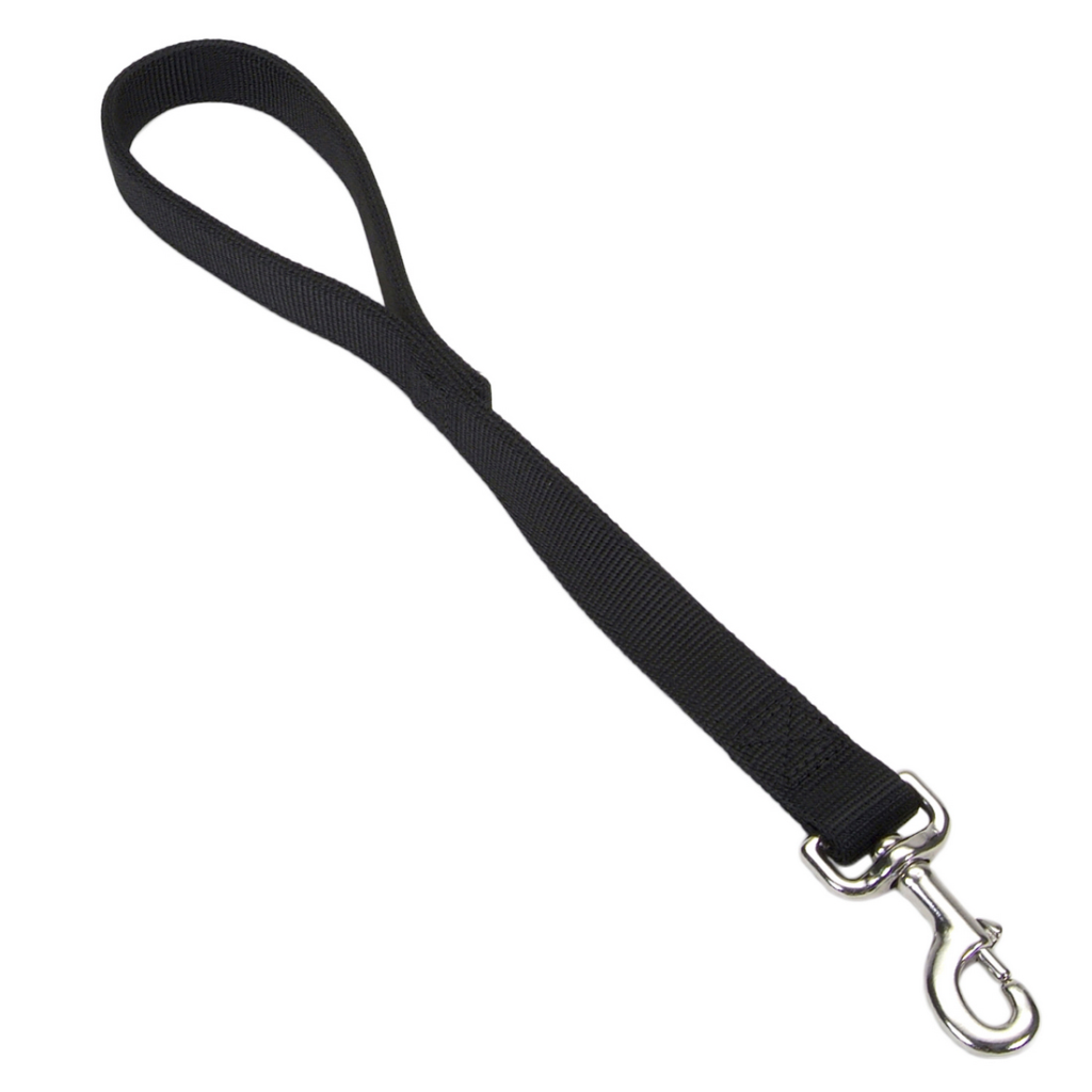 Coastal 1-in Dbl Ply Traffic Dog Leash, Black, 18-in