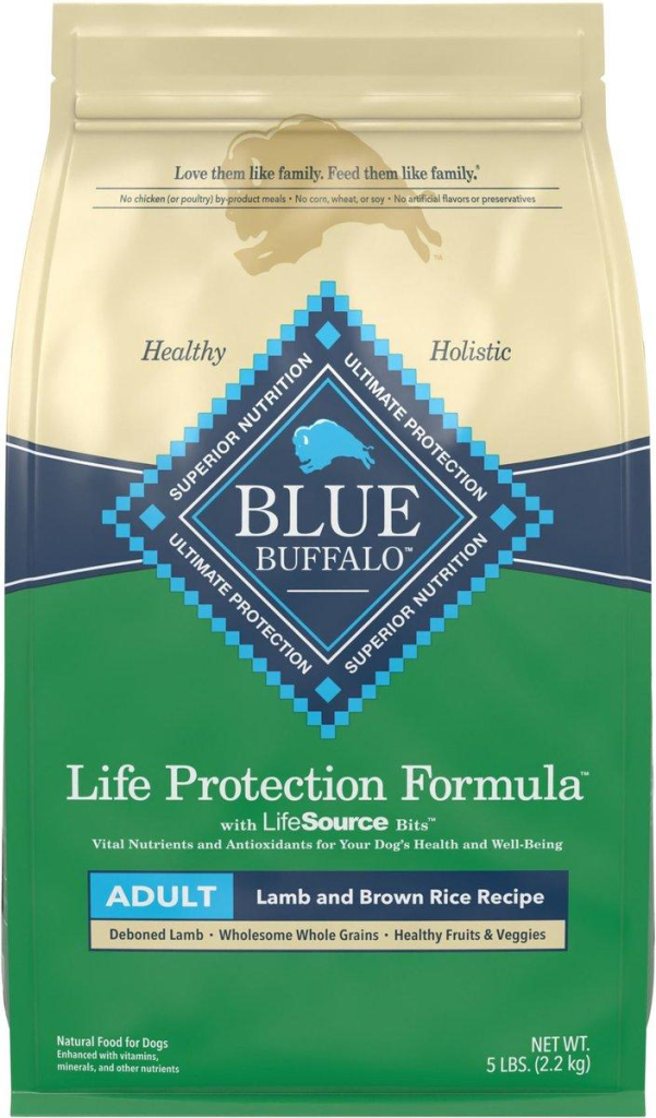 Blue Buffalo Life Protection Formula Adult Lamb & Brown Rice Recipe Dry Dog Food, 5-lb