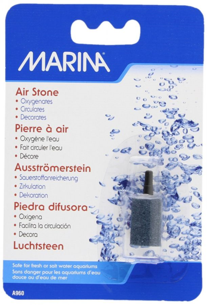 Marina Cylindrical Air Stone for Aquariums, 1/2-in