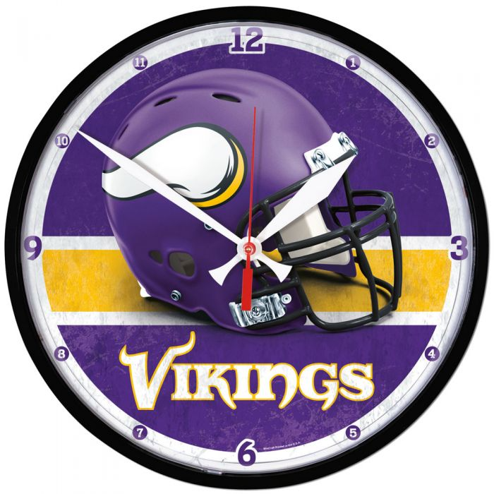 Minnesota Vikings Round Wall Clock 12.75"