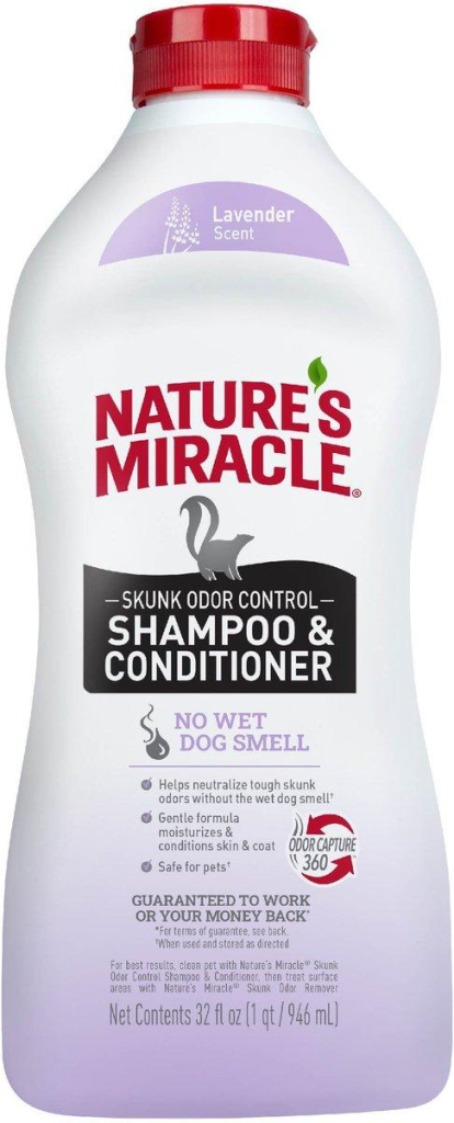 Nature's Miracle Skunk Odor Control Lavender Scent Dog Shampoo & Conditioner, 32-oz
