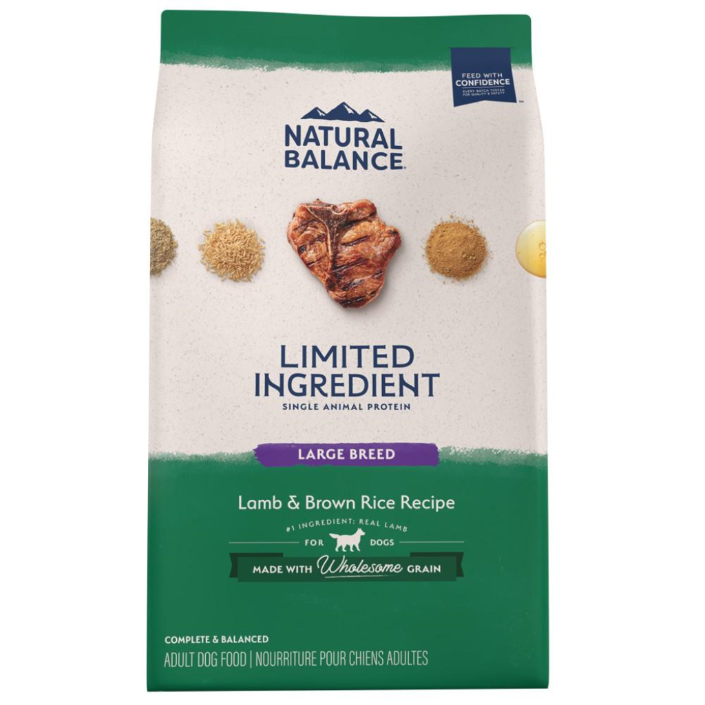 Natural Balance Limited Ingredient Lamb & Brown Rice Recipe Large Breed Dry Dog Food, 26-lb