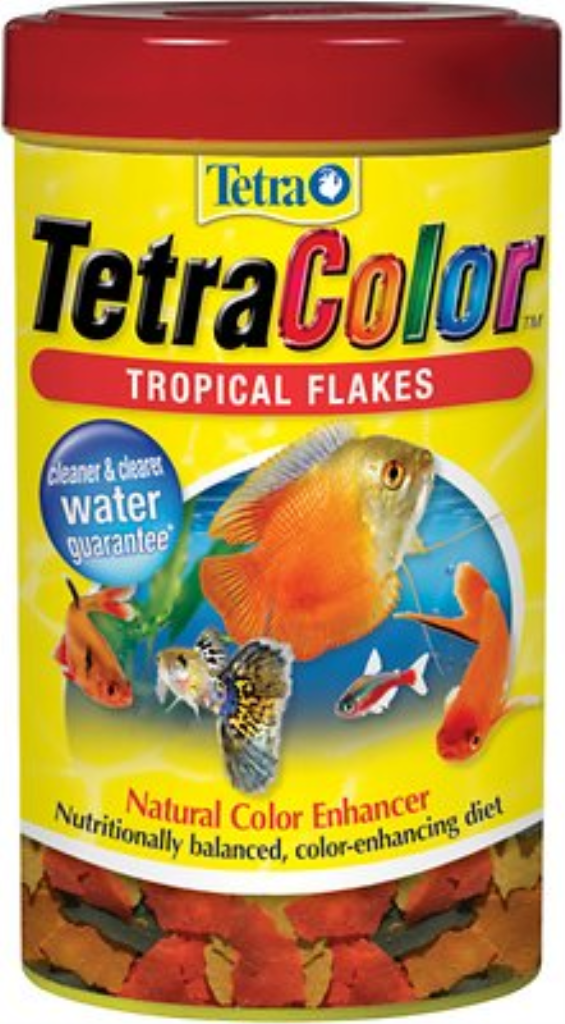 Tetra TetraColor Tropical Flakes Fish Food, 2.20-oz jar