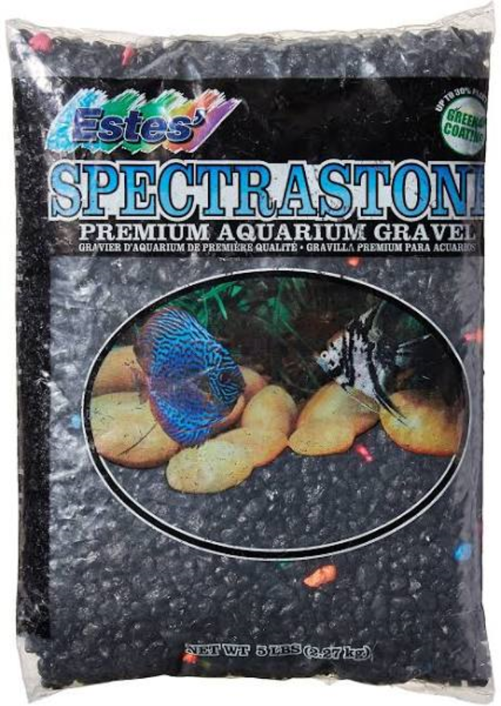 Estes PermaGlo Fluorescent Aquarium Gravel, Black Lagoon, 5-lb