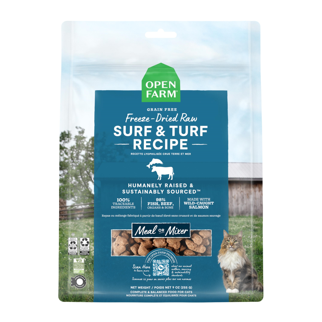 Open Farm Surf & Turf Morsels Raw Freeze-Dried Cat Food, 3.5-oz