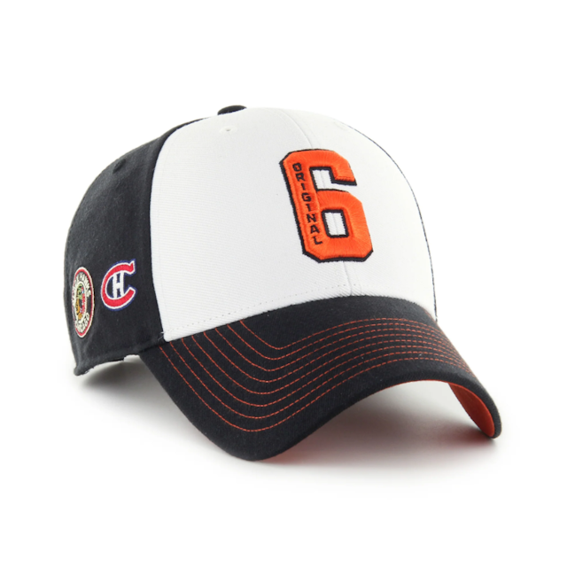 Original Six NHL Teams Scatter '47 MVP Adjustable Hat - White, Black and Orange