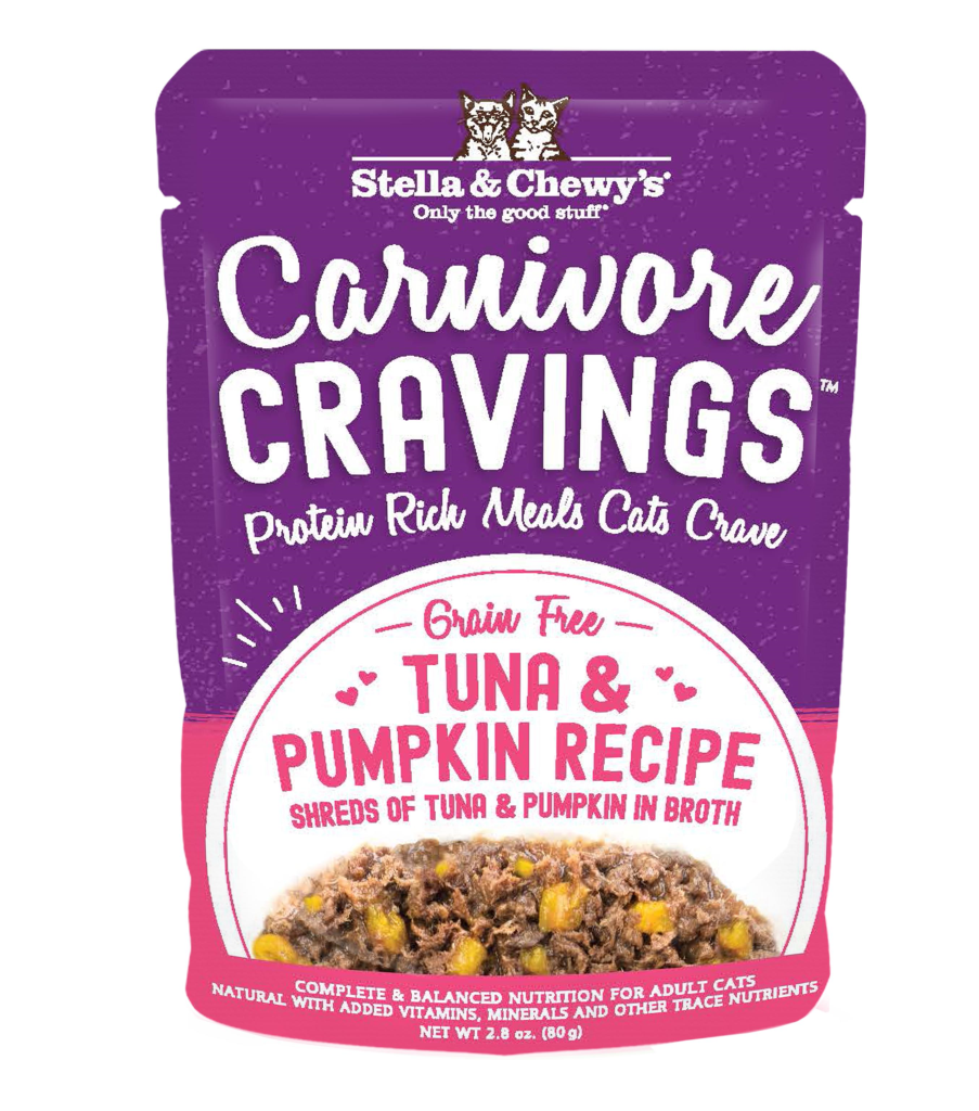 Stella & Chewy's Carnivore Cravings Tuna & Pumpkin Wet Cat Food, 2.8-oz pouch