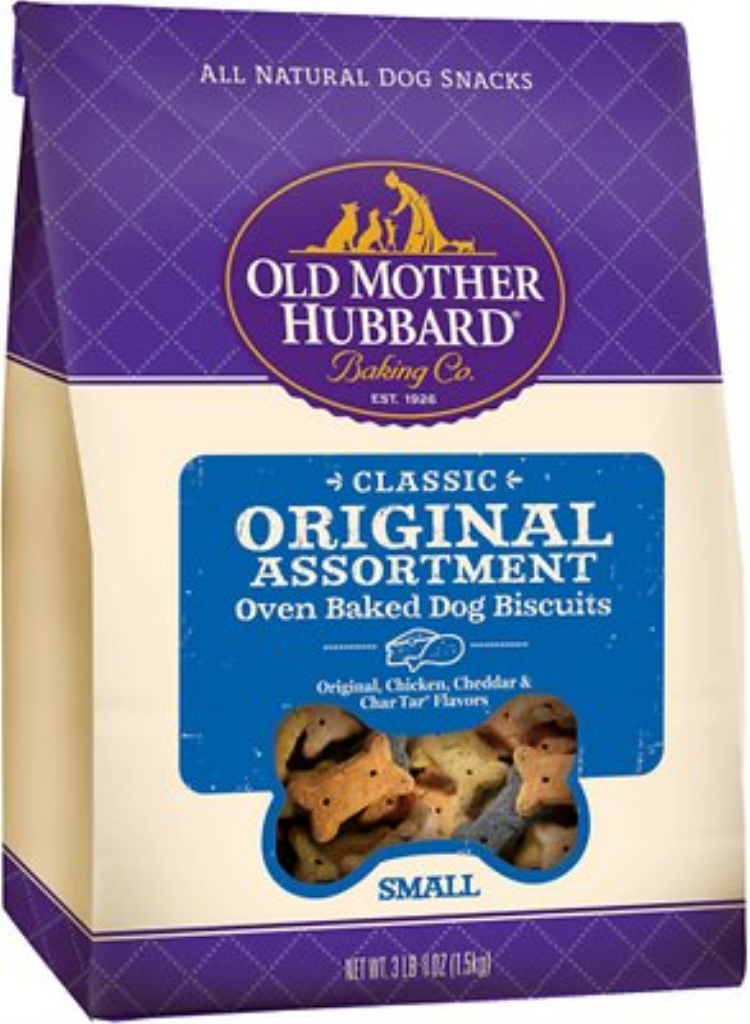 Old Mother Hubbard Classic Original Assortment Biscuits Baked Dog Treats, Small, 3.5-lb