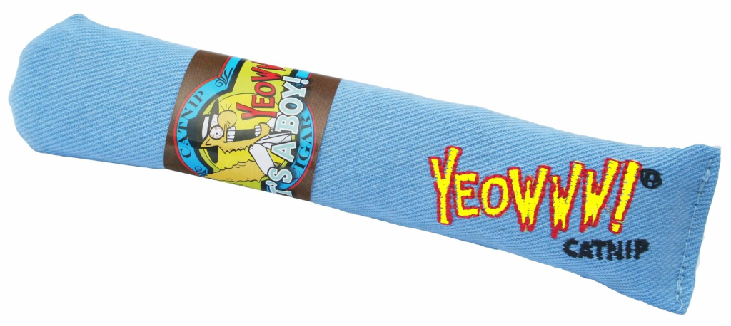 Yeowww! Catnip Cigar It's a Boy Cat Toy, Blue