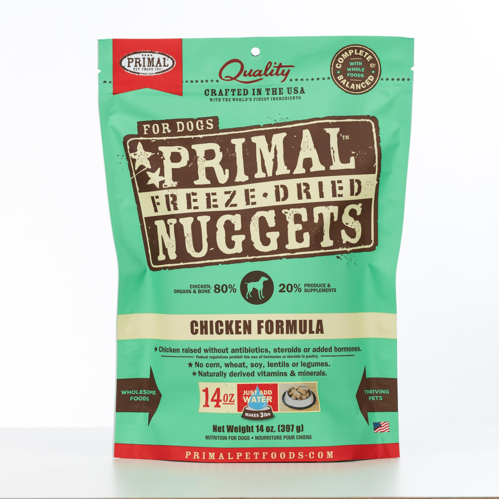 Primal Raw Freeze-Dried Nuggets Chicken Formula Dog Food, 14-oz