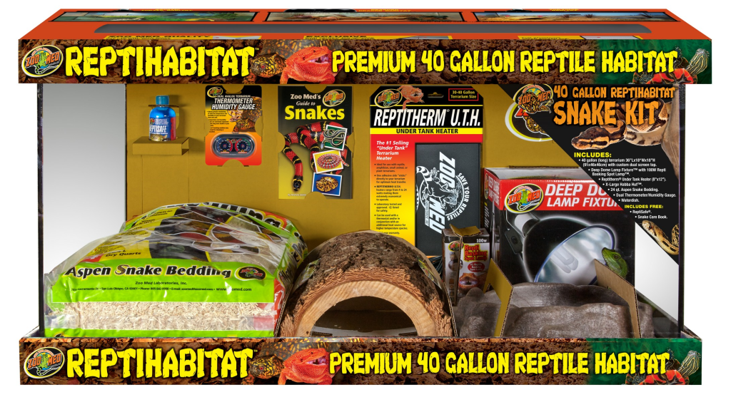 Zoo Med Reptihabitat Snake Kit Premium Reptile Habitat, 40-gallon