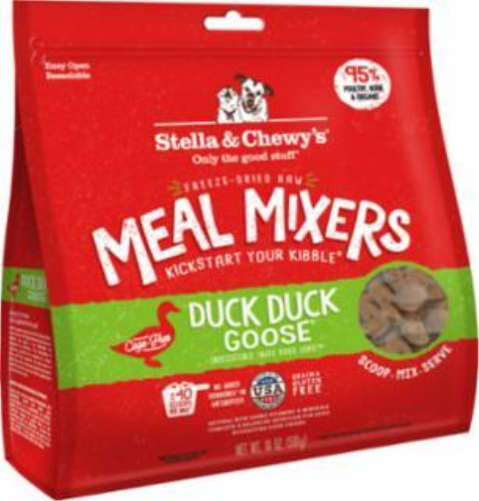 Stella & Chewy's Duck Duck Goose Meal Mixers Freeze-Dried Raw Dog Food, 3.5-oz