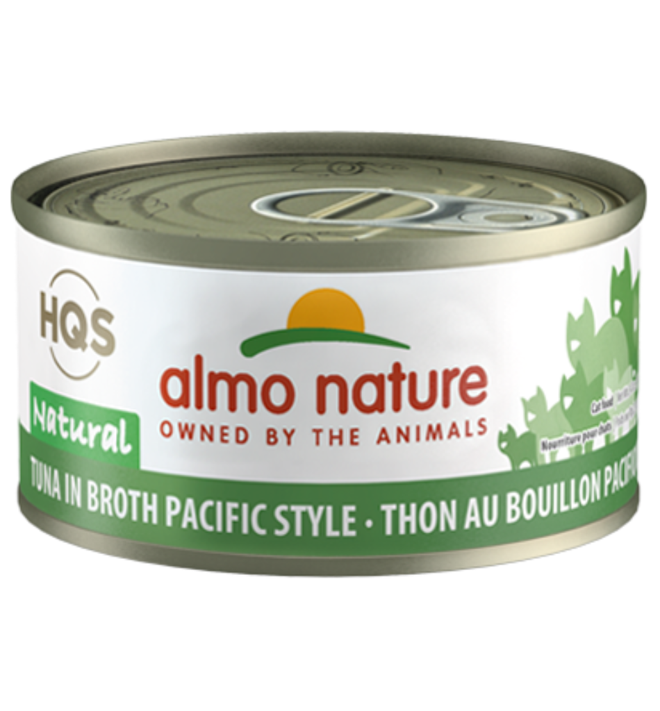 Almo Nature HQS Natural Tuna in Broth Pacific Style Adult Grain-Free Wet Cat Food, 2.47-oz