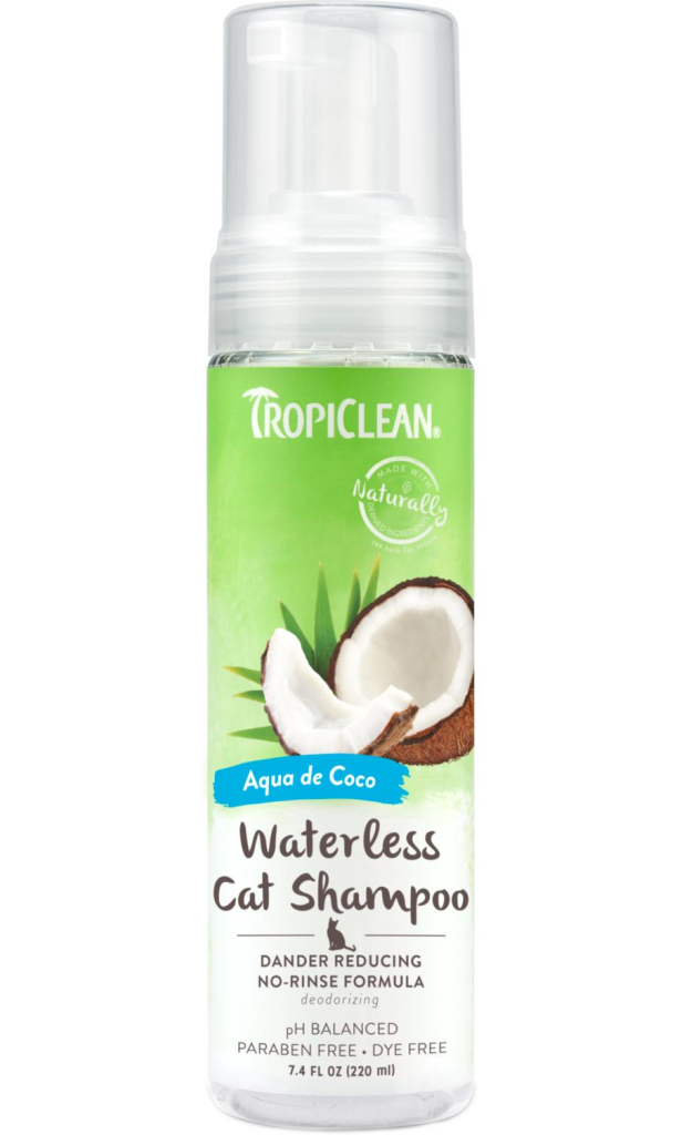 Tropiclean Dander Reducing Waterless Cat Shampoo, 7.4-oz