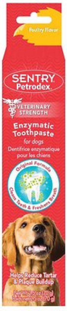 Sentry Petrodex Veterinary Strength Enzymatic Poultry Flavor Dog Toothpaste, 2.5-oz