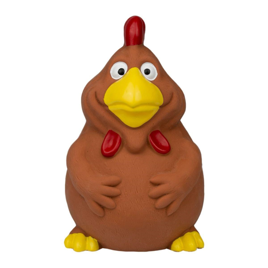 Original Territory Chicken Latex Squeaker Dog Toy, 6-in