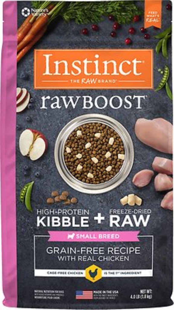 Instinct Raw Boost Small Breed Grain-Free Recipe with Real Chicken Dry Dog Food, 4-lb