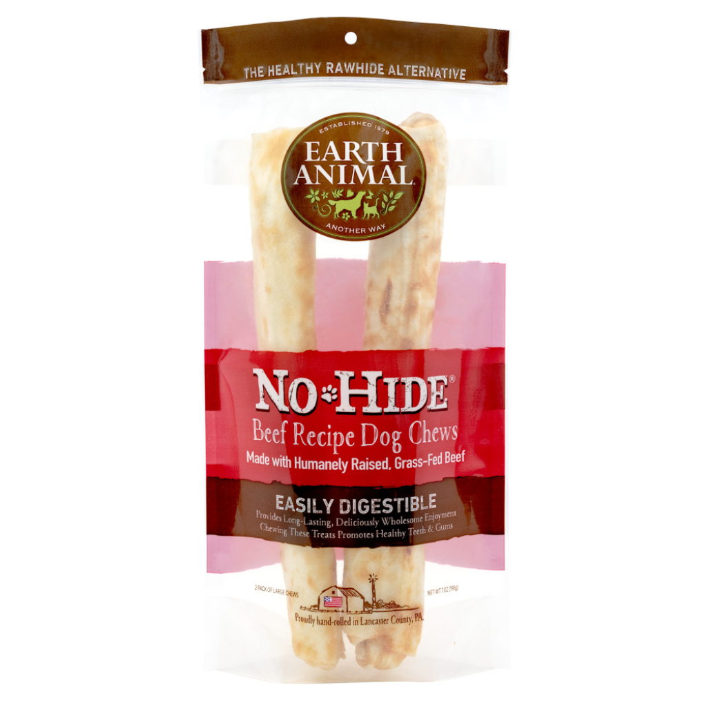 Earth Animal No-Hide Beef Chew Dog Treat, Large, 2-pack